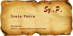 Szele Petra névjegykártya